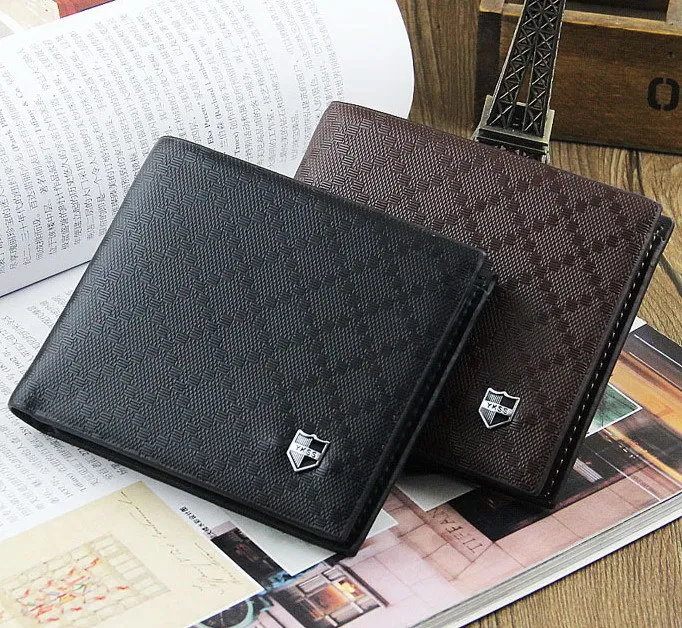 Promotion! Free shipping fashion DOT pattern men PU leather Cross paragraph Money clips&wallet ...