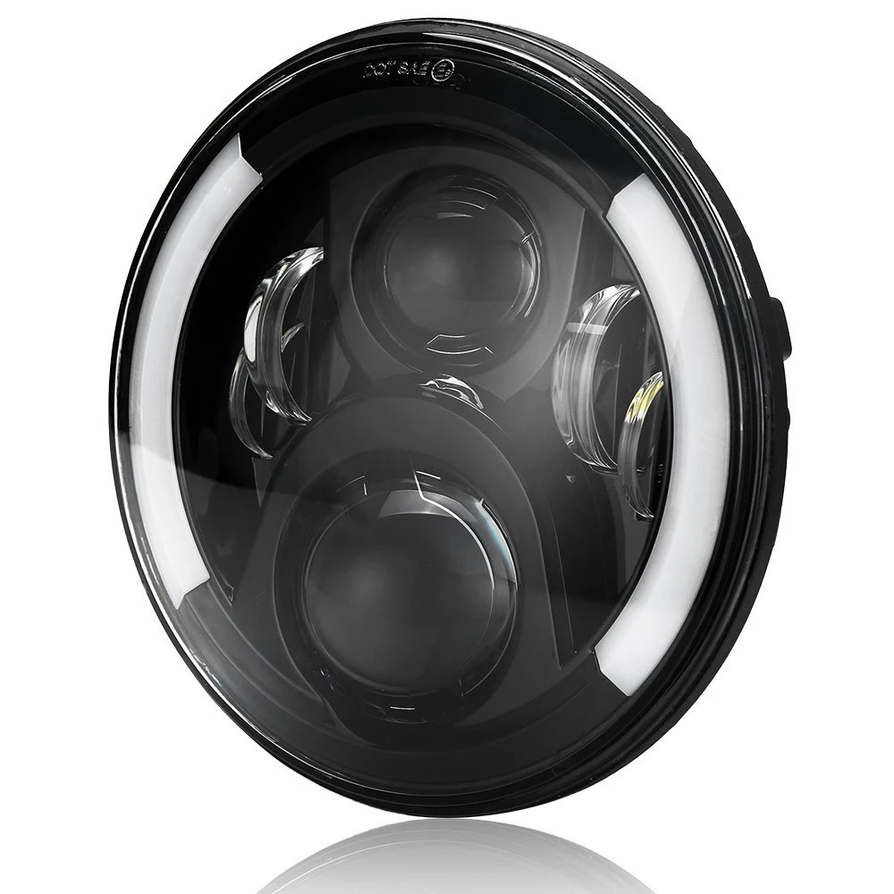 

Black 7 Inch 45W Round Daymaker LED Projector Headlight Waterproof Bulb for Harley Davidson Motorcycle & Jeep Wrangler