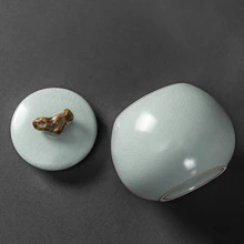 Китайский стиль печи лед трещины глазури чай горшок коллекция сухофрукты кофе в зернах коробка для хранения