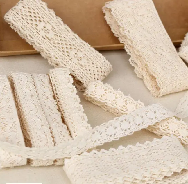 YUEAON 30 Rolls White Lace Ribbon Trim Assorted Patterns Lace Fabric for Bridal Wedding Decorations Sewing DIY Making 90 Yards