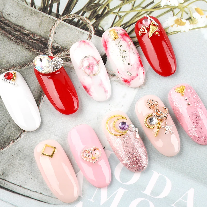 روزاليند 3D الراين أحجار أكريليك 1 مربع تصميم الأظافر مانيكير اكسسوارات كريستال بريق في عجلة مسمار الفن زينة