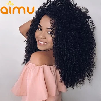 

13X6 PrePlucked Afro Kinky Curly Lace Front Wig With Baby Hair 250 Density Brazilian Virgin Human Hair Lace Wigs For Black Women