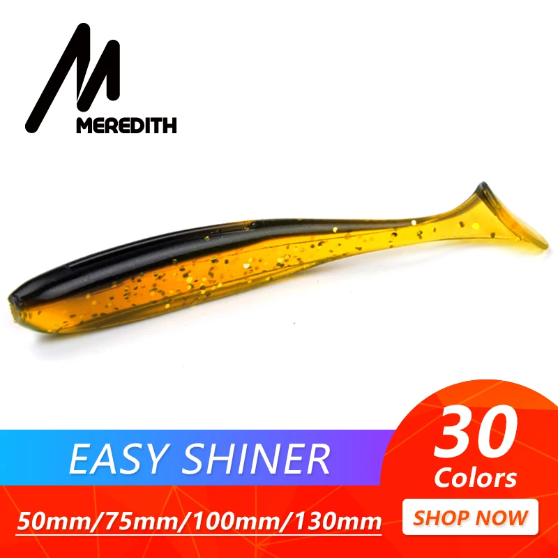 Meredith Easy Shiner рыболовные приманки 50 мм 75 мм 100 мм 130 мм Воблер для карпфишинга мягкие приманки силиконовые искусственные двойные цветные прима...