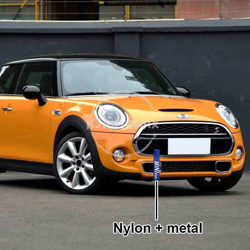 KJAUTOMAX ل ميني كوبر حبل للسحب F55 F56 F60 R55 R56 R60 الأحمر القلب الوردي القلب الأسود الأزرق 60th الذكرى