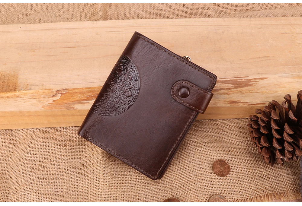 JOGUJOS бренд мужской кошелек из натуральной кожи RFID маленькие бумажники кошелек для кредитных карт мужской Carteira Masculina маленький мужской кошелек