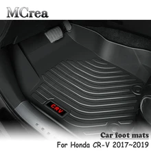 Mcrea Автомобиль Стайлинг 3D роскошный TPE пол коврики для ног для Honda CR-V crv аксессуары авто автомобильный коврик нескользящие накладки