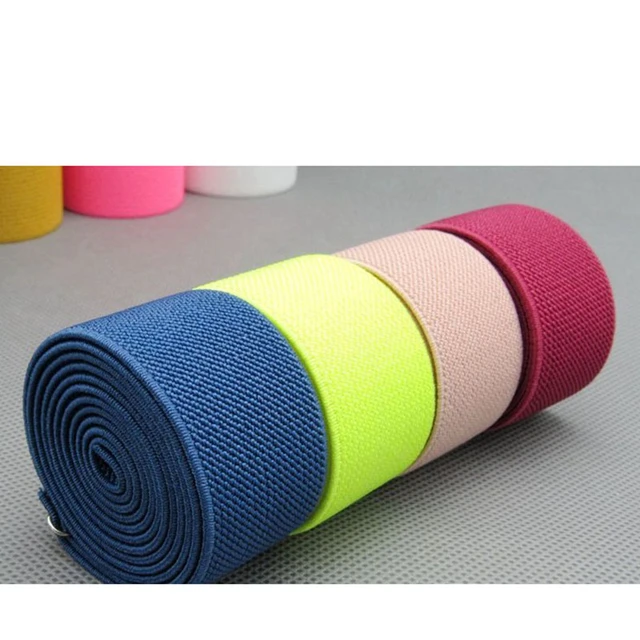 3.8cm double-sided thick double twill loose tight band elastic rope flat  rubber band pants waist elastic band strap