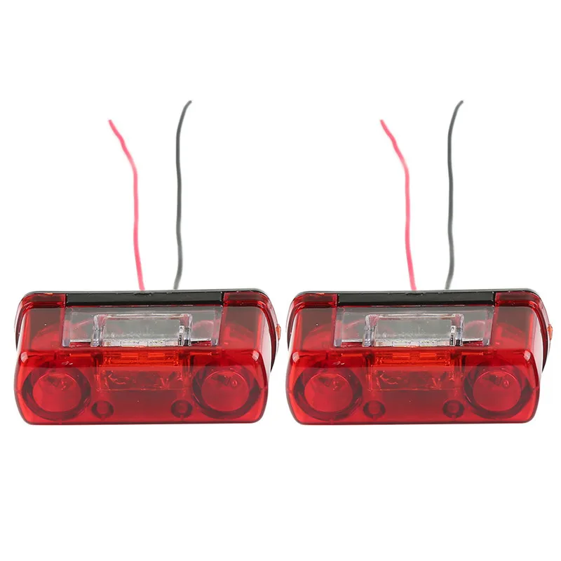

2x Universal Waterproof ABS plastic 12V/24V White+Red LED Rear Tail License Plate Light Car Truck Trailer Lorry Auto Accessories