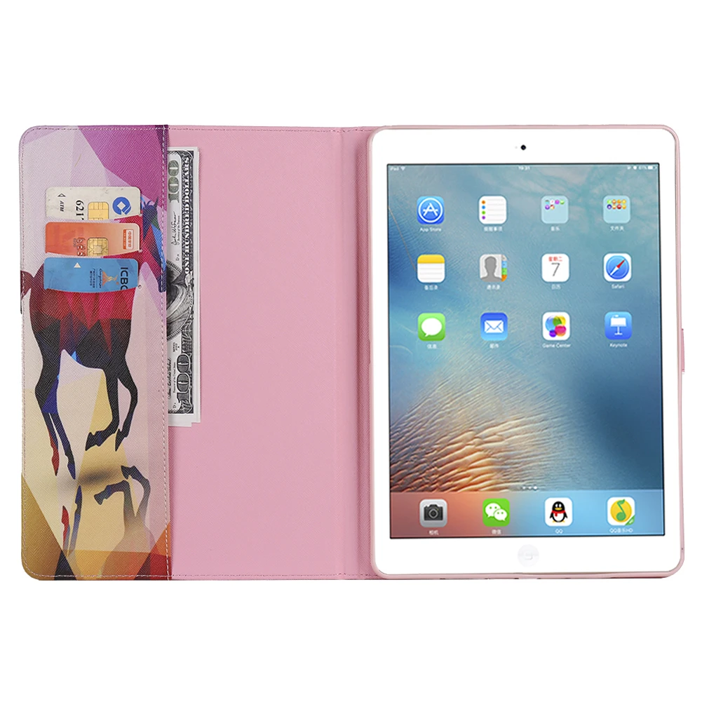 Модный чехол книжка с рисунком пейзажа и бабочки из искусственной кожи для ipad 2 3 4