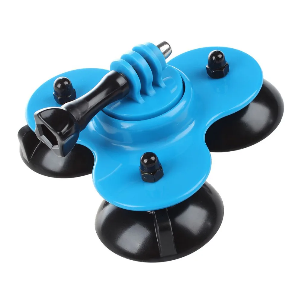 

Dual color Suction Cup Holder Low Angle Secure Vehicle Mount 3 Suction Pad Base for GoPro hero4 Session Hero 4 3 + 3 2 1