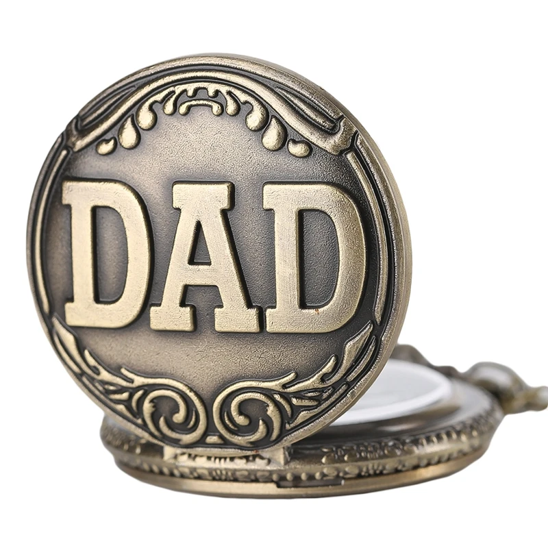 Dad Gifts Series Retro DAD Quartz Pocket Watch Casual Necklace Pendant Antique Style Steampunk Men Chain Watch Father's Day Gift2018 (11)