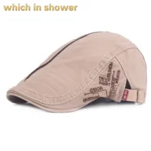 Который в душ сшитый берет для мужчин и женщин, хлопковая однотонная плоская кепка для женщин и мужчин, кепка Утконос с вышивкой, летняя шляпа, Солнцезащитная шляпа
