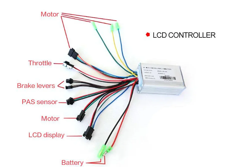 Clearance 36V 48V 250W Electric Bike Controller Set Sine Wave LED SW900LCD Display Waterproof Cable for Electric Bicycle Ebike Kit Parts 3