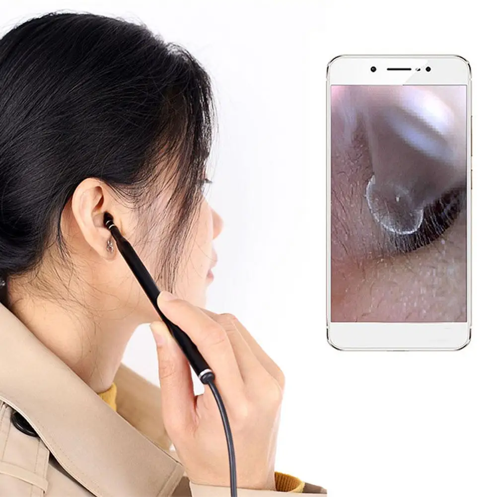 

USB HD Visual Ear Endoscope Spoon Camera Borescope Medical Otoscope Pick Tools