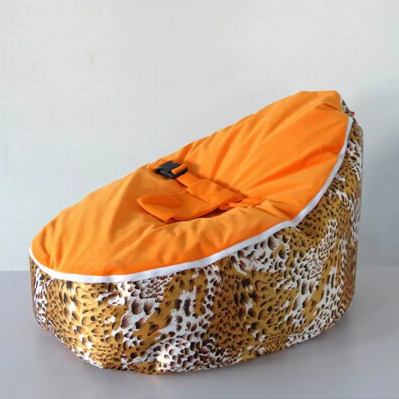 

Free shipping disco convertible baby beanbag chair, two tops baby beanbags cover only orange