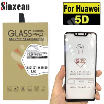 

100pcs For Huawei P Smart Z/P Smart 2019/NOVA 6/Y5/Y6/Y9 2019/Y7 2018 TOP 5D Full Covered Tempered Glass 3D Screen Protector