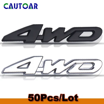 

Car Styling 3D Chrome Metal Sticker 4WD Emblem Badge Decal For SUV Rear Trunk Off-road Toyota Highlander RAV4 Tiguan Honda 50PCS