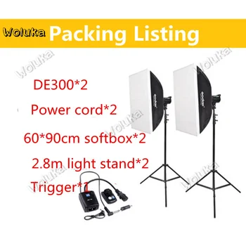 

Godox Photographic lamp set DE300w Studio Flash Studio soft Light box Photographic equipment Portrait Clothing CD50 T03