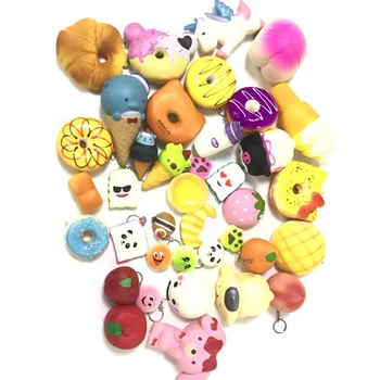 

10pcs/set Children's Toys Mini Soft Bread Toys Key Kids Toys Simulation Bread Doughnut Wholesale