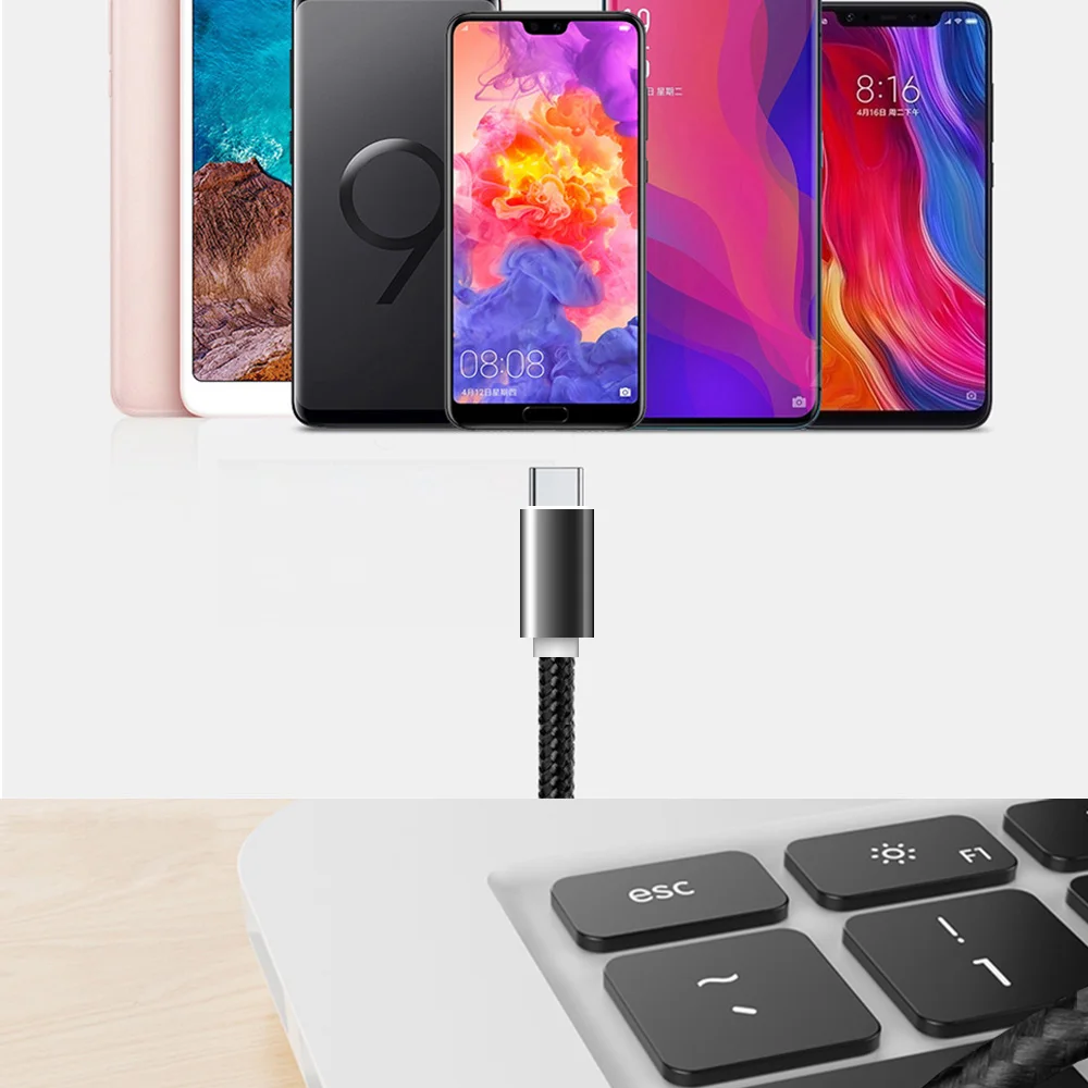 CBAOOO 3A Быстрая зарядка Тип usb C кабель зарядка нейлоновая оплетка кабеля для передачи данных 1 м/2 м/3 м мобильный телефон кабели для Samsung huawei Xiaomi LG Android