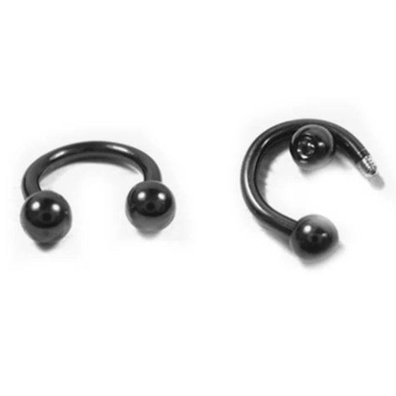 10pcs Fashion Lip Nose Hoop Balls Body Piercing Jewelry Shellhard Stainless Steel Horseshoe Bar Ear Ring Belly Button Femme