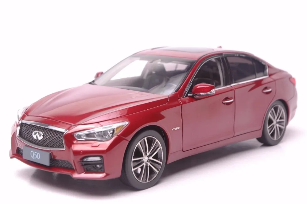 1:18 литье под давлением модель для Infiniti Q50 2014 Красный Седан сплав игрушечный