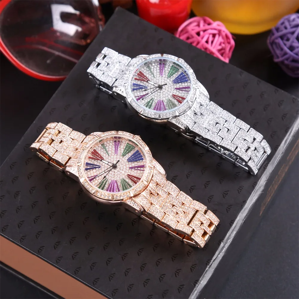 Для женщин часы Для женщин модные часы 30 м водостойкие женские часы Элитный бренд Diamond кварц, серебро наручные часы для Для женщин