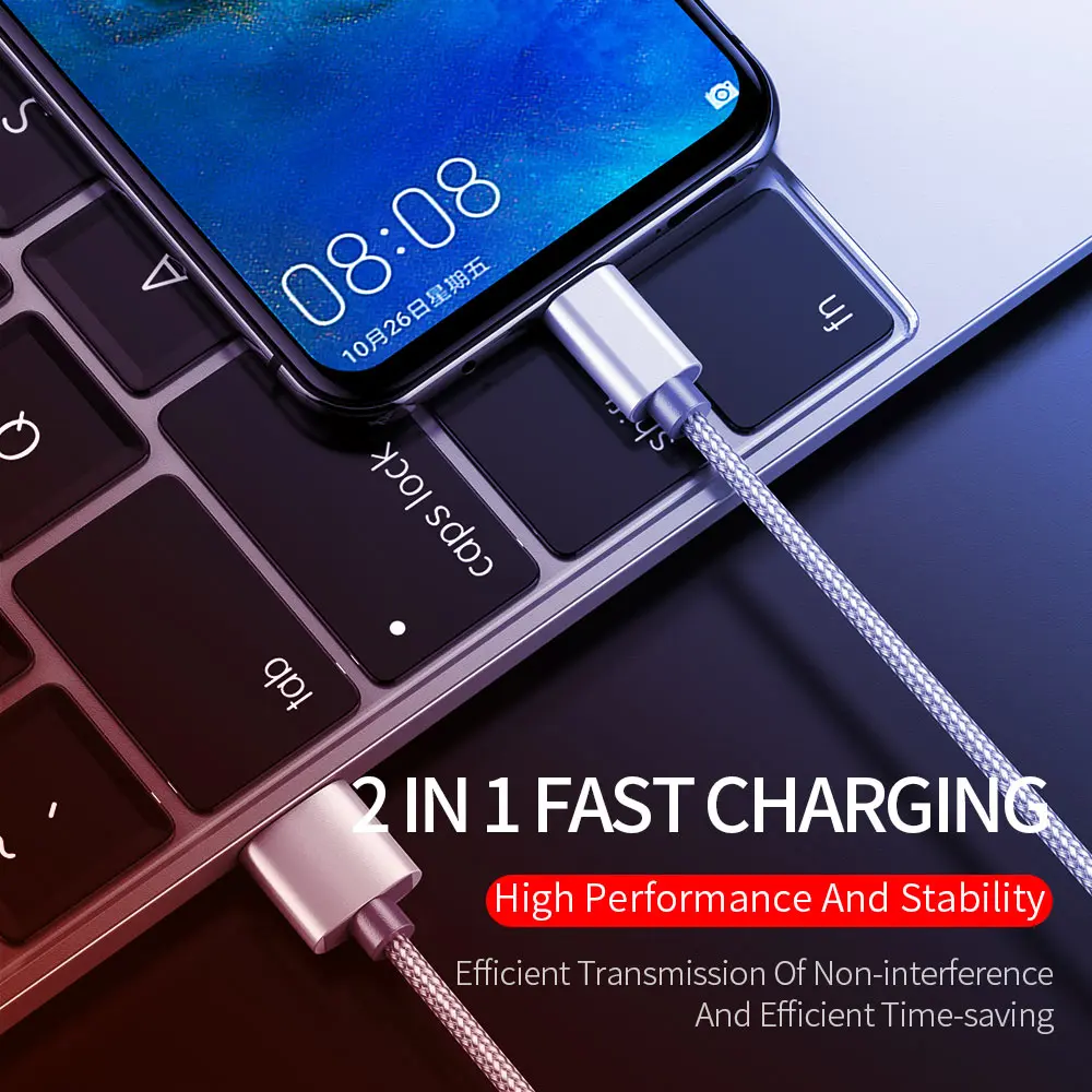 Кабель USB C для xiaomi redmi note 7, провод USB-C, быстрая зарядка, кабель type C для samsung S9, S8, OnePlus, xiaomi 8, 6, type-C, шнур для телефона