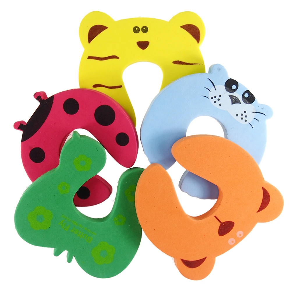 5 Piece/Lot Cofre Infantil Door Stop Seguridad Puerta Stylish Baby Finger Pinch Guards Keep Safety Children Holder Kids Safety