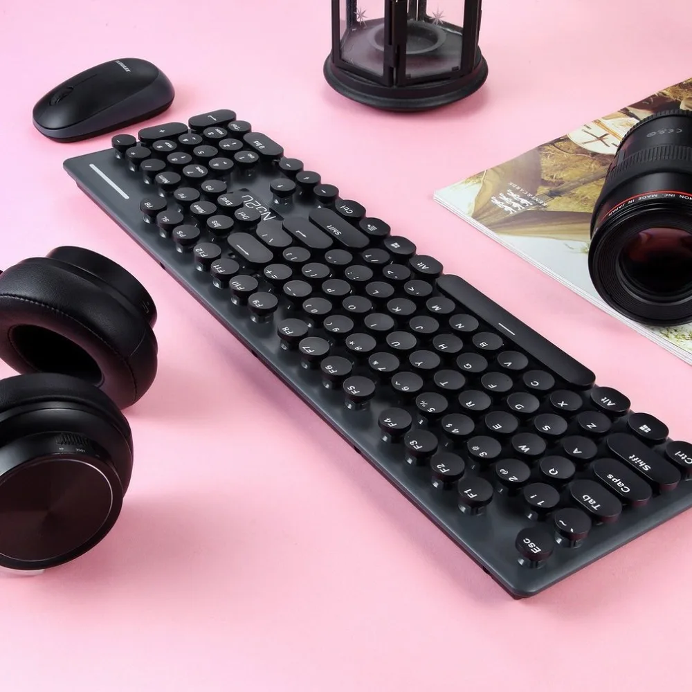 Новая Лига N520 Беспроводная панк механическая ручная клавиатура мышь набор игровая клавиатура и мышь