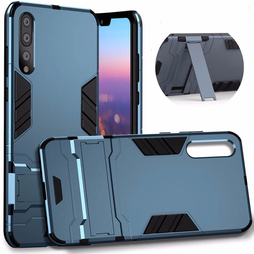 

Luxury Armor Full Protection Phone Case For Huawei P20 Lite P 20 Pro Plus Back Cover On Huawei Nova 3e 3 E P20lite Stand Cases