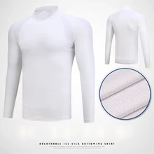 Pgm Мужская дышащая футболка для гольфа с длинным рукавом, быстросохнущие облегающие топы, летние тренировочные спортивные футболки 3 стиля с вырезом D0749