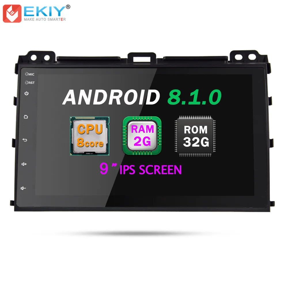 

EKIY 9" IPS 8 Cores Android 8.1 2 Din Car Radio DVD Multimedia Player For Toyota Prado 120 Land Cruiser GPS Navigation MP3 MP4