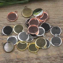 10 мм, 12 мм, 14 мм, 16 мм, 18 мм, 20 мм, 25 мм 10 шт./пакет Бронзовый/серебристый/золотой/черный заготовки амулеты, оправы для кулонов Базовая Настройка камео Кабошоны