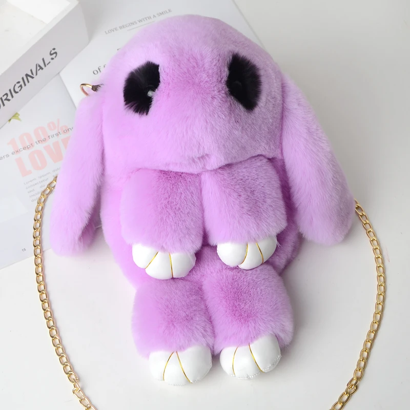 fluffy rabbit bag