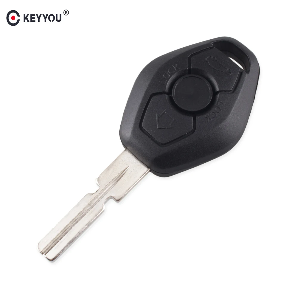 

KEYYOU 3 Button Remote Key Shell For BMW 3 5 7 SERIES Z3 Z4 X3 X5 M5 325i E38 E39 E46 Fob Case Replacement Car Key Shell Cover