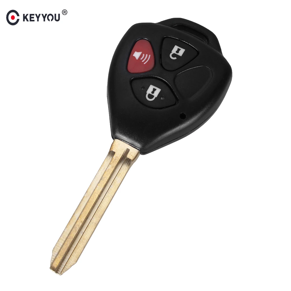 

KEYYOU 10X Replacement Fob Uncut Remote Key Shell Case For Toyota RAV4 Yaris Venza Scion tC/xA/xB/xC 3 Buttons Free Shipping