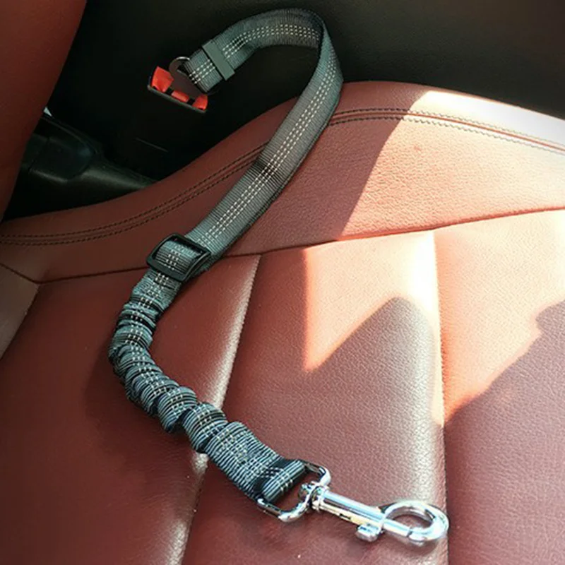 

1PC 49-66 cm Adjustable Dog Car Safety Seat Belt Vehicle Seat belt Harness Lead Clip Pet Dog Supplies Safety Lever Auto Traction
