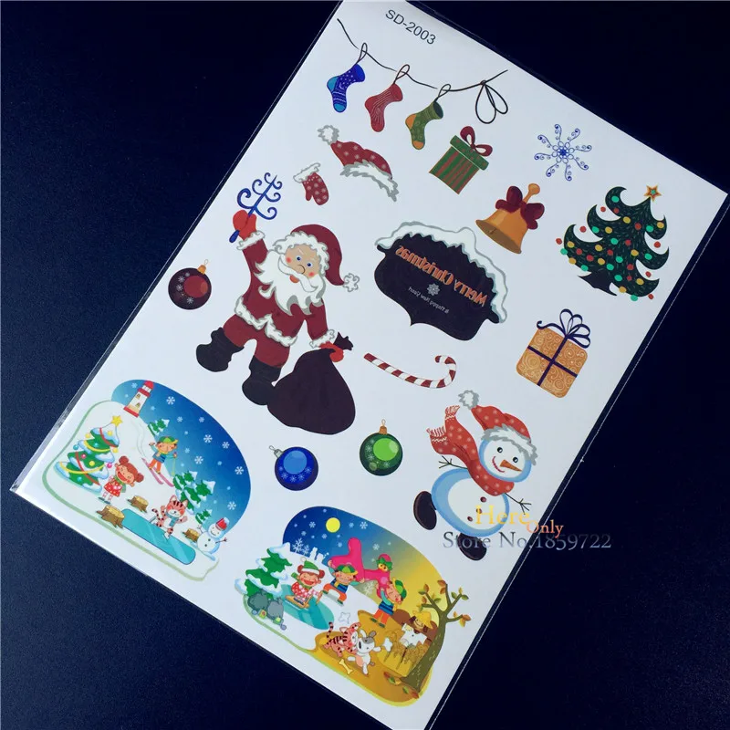 1 шт. детская тату наклейка Санта Клаус|stickers luggage|sticker lightstickers stick |