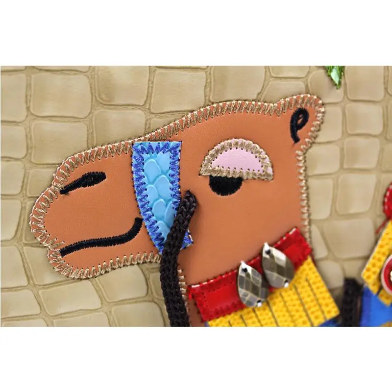 Женские сумки на плечо Braccialini арт Хамелеон сумка-мессенджер сумки Braccialini брендовый стиль художественный мультяшный замок верблюда