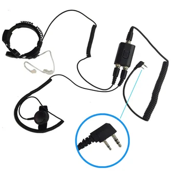 

YIDATON New PTT Military Police Equipment Throat Mic Air Tube Headset for Icom for V8/V82/V85 Walkie talkie two way radio SA019