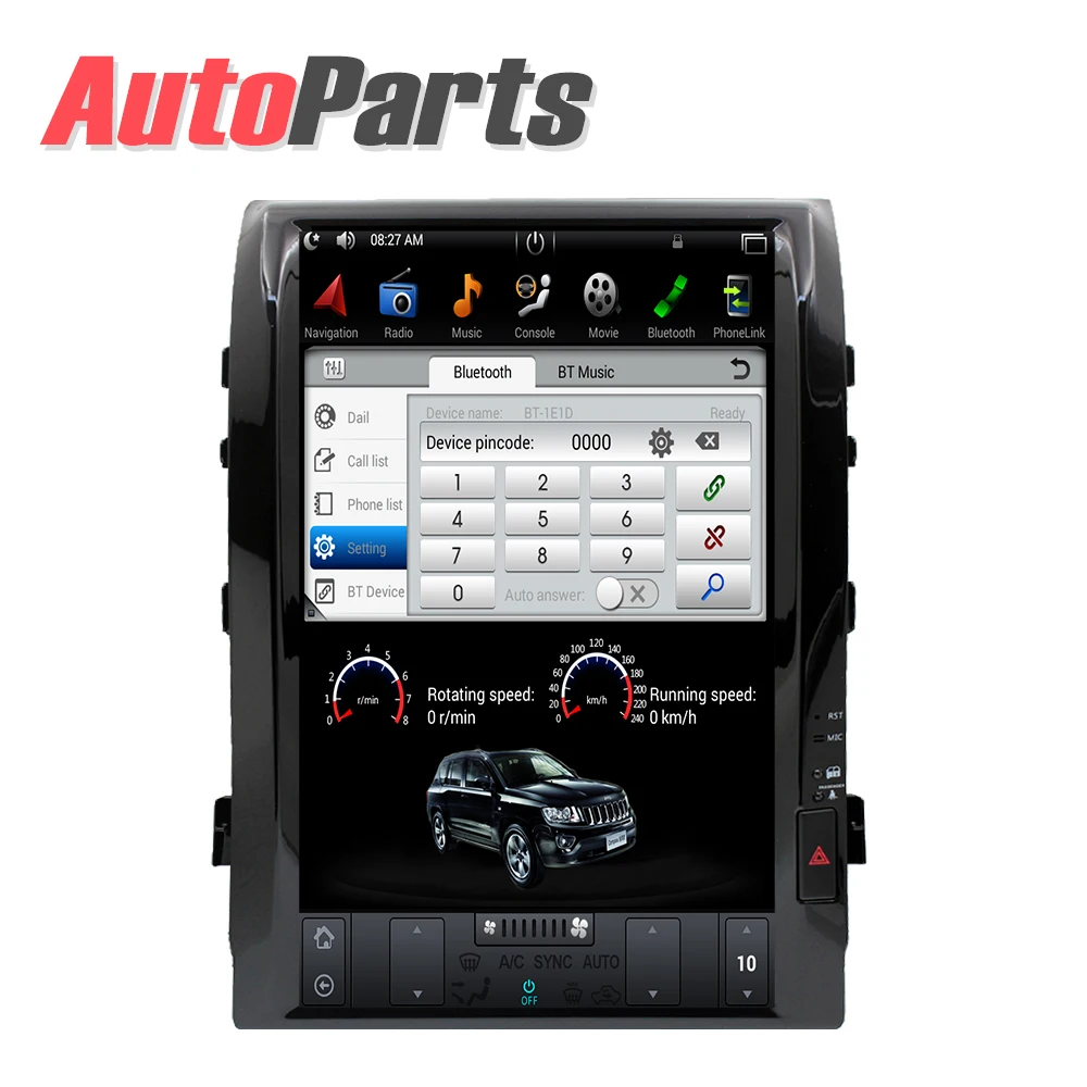 Top Android 8.1 4G Tesla Car DVD for Toyota Land Cruier 2007 - 2015 car audio radio multimedia system gps navigation car dvd IPS AUX 4