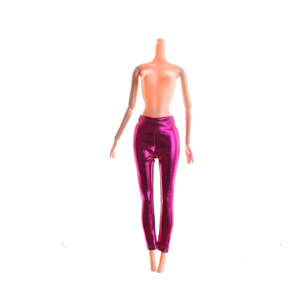 1 шт., кожаные эластичные штаны ярких цветов, одежда, брюки для куклы Барби - Цвет: Pieces of red