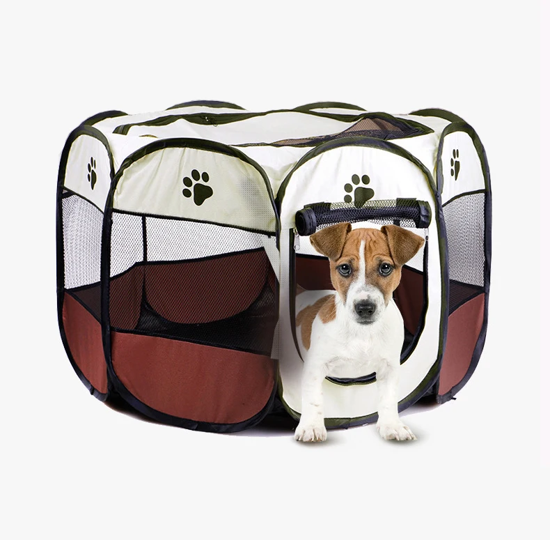 Восьмисторонний корпус для домашних животных, собачий питомник, моющийся складной восьмиугольный забор, оксфордская ткань, водонепроницаемый тент для собак