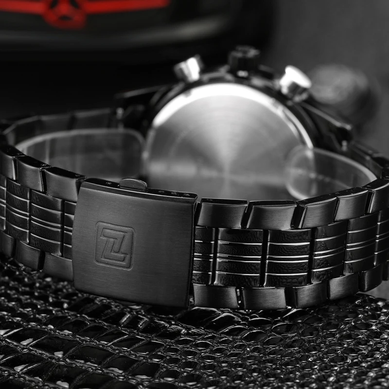  Watches Men NAVIFORCE 9024 Luxury Brand Full Steel Quartz Clock LED Watch Army Military Sport Water