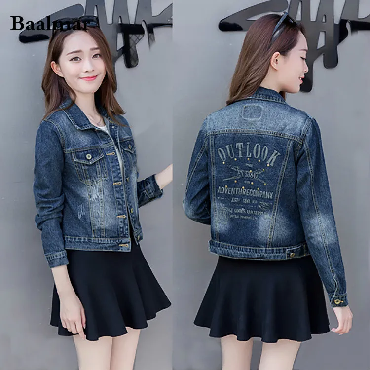 Baalmar Brand Plus Size Summer Denim Jacket Women 2017