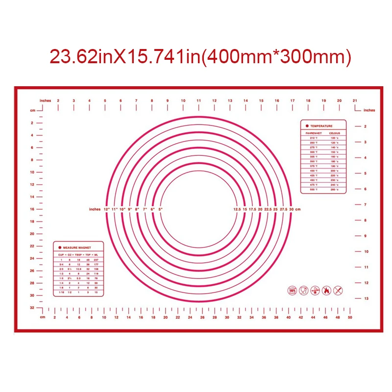 

60*40CM Non Stick Silicone Baking Mat Sheet Kneading Rolling Dough Pad Mat Baking Bakeware Liners Pads Cooking Tools