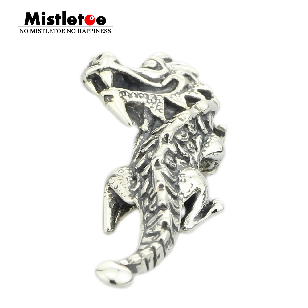 

Genuine 925 Sterling Silver Naughty Dragon Pendant Dangle Charm Fits European 3.0mm Bracelet & Necklace Jewelry
