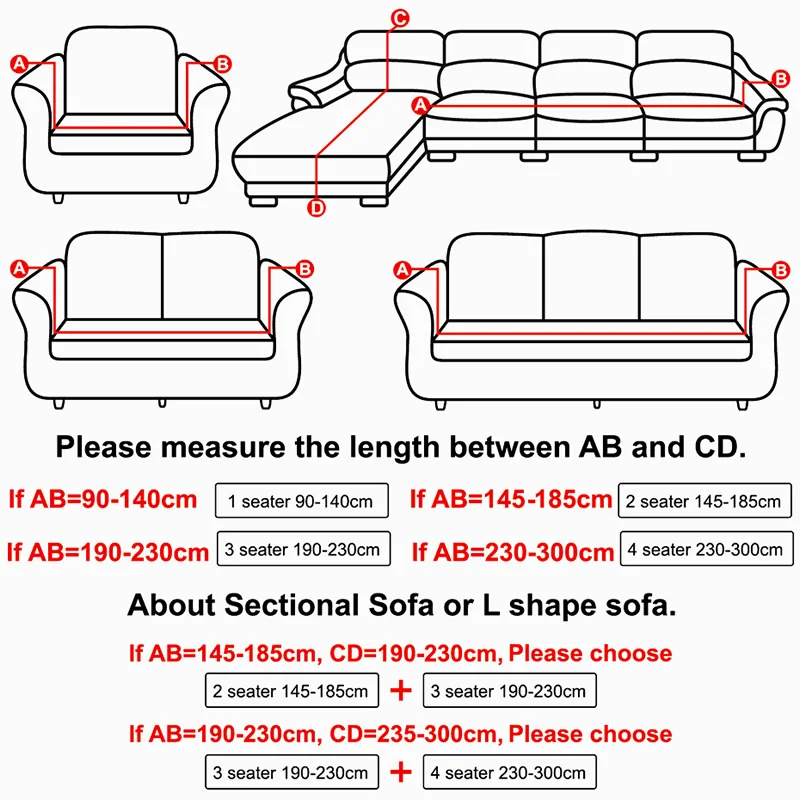 Universal Size 1 2 3 4 Seater Sofa Cover Stretch Elasticity Seat 4 Seater Sofa Cover Stretch Elasticity