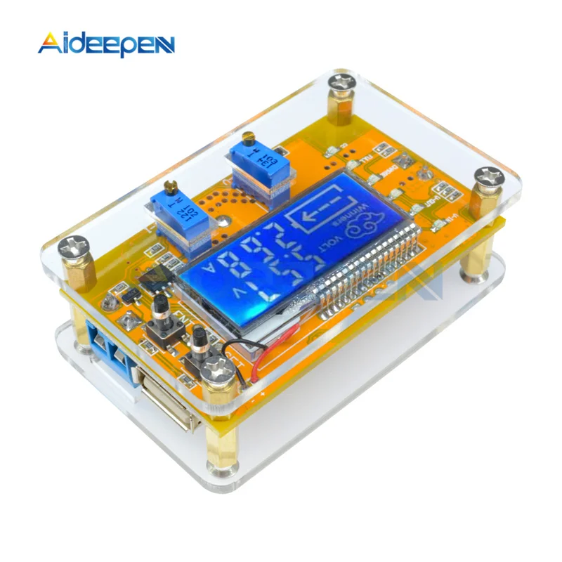 

5A LCD Display Adjustable DC 5V-36V to 1.25-32V Step Down Module Buck Converter Voltage Regulator Transformer Board With Case